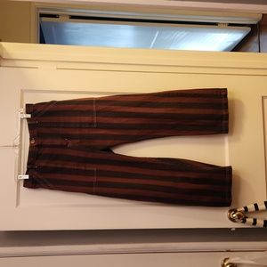 Big Bud Press Work Pants Chocolate and Black Stripes Size L